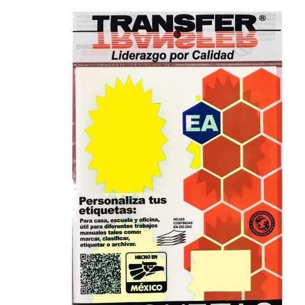 ETIQUETA ADH. FLUOR.TRANS POFERTA 64X102 AMAR PAQ.C7H E100
